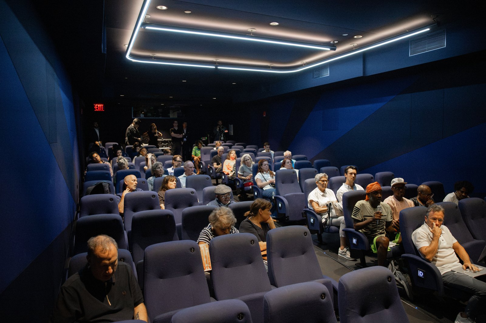 Audience fills the theater for the THC INC premiere at Quad Cinema in New York City